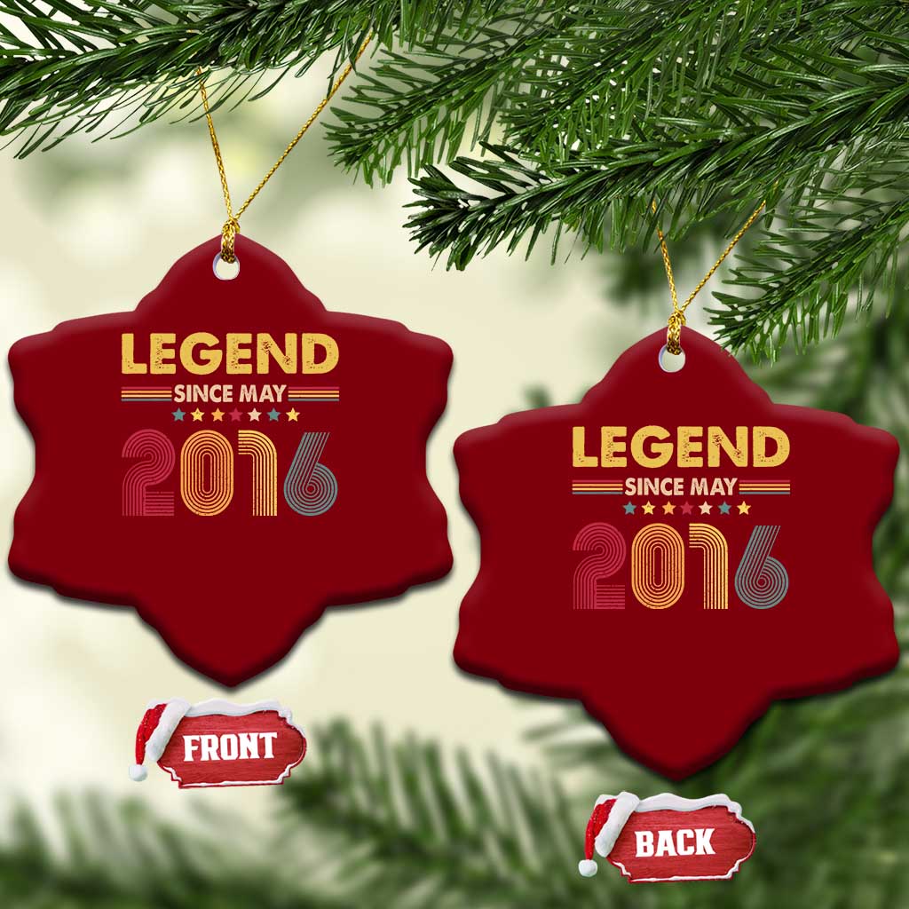 May 10th Birthday Ceramic Ornament Legends Since May 2016 Retro Bday TS11 Print Your Wear