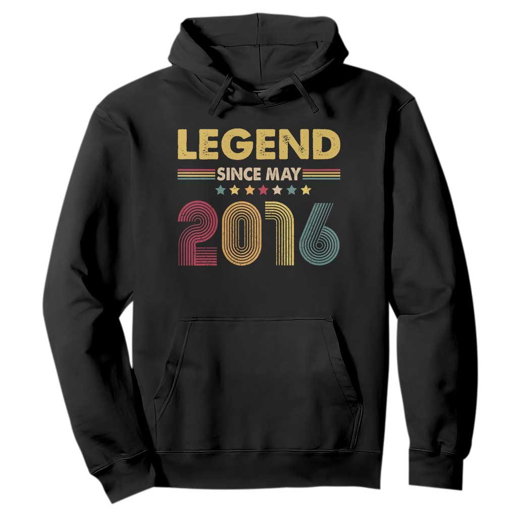 May 10th Birthday Hoodie Legends Since May 2016 Retro Bday TS11 Black Print Your Wear
