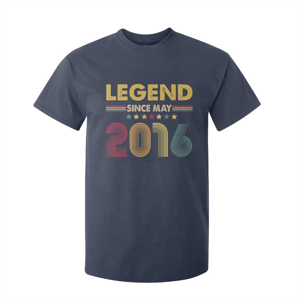 May 10th Birthday T Shirt For Kid Legends Since May 2016 Retro Bday TS11 Navy Print Your Wear