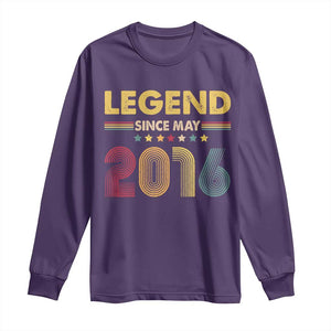 May 10th Birthday Long Sleeve Shirt Legends Since May 2016 Retro Bday TS11 Purple Print Your Wear