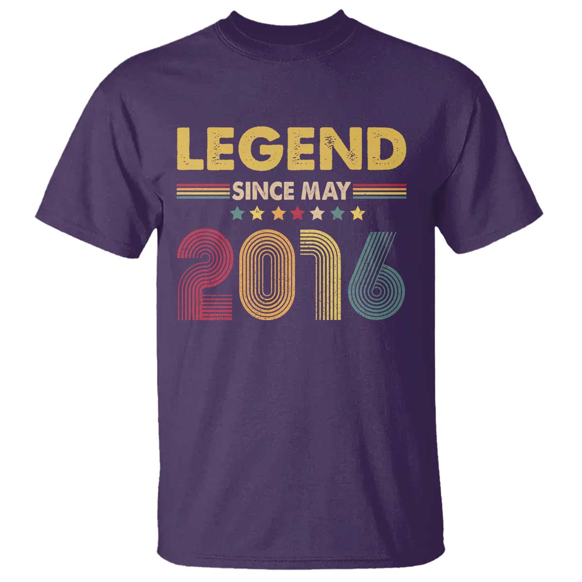 May 10th Birthday T Shirt Legends Since May 2016 Retro Bday TS11 Purple Print Your Wear