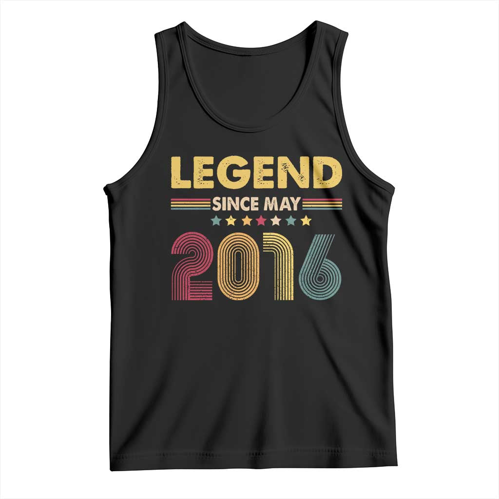 May 10th Birthday Tank Top Legends Since May 2016 Retro Bday TS11 Black Print Your Wear