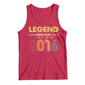 May 10th Birthday Tank Top Legends Since May 2016 Retro Bday TS11 Red Print Your Wear