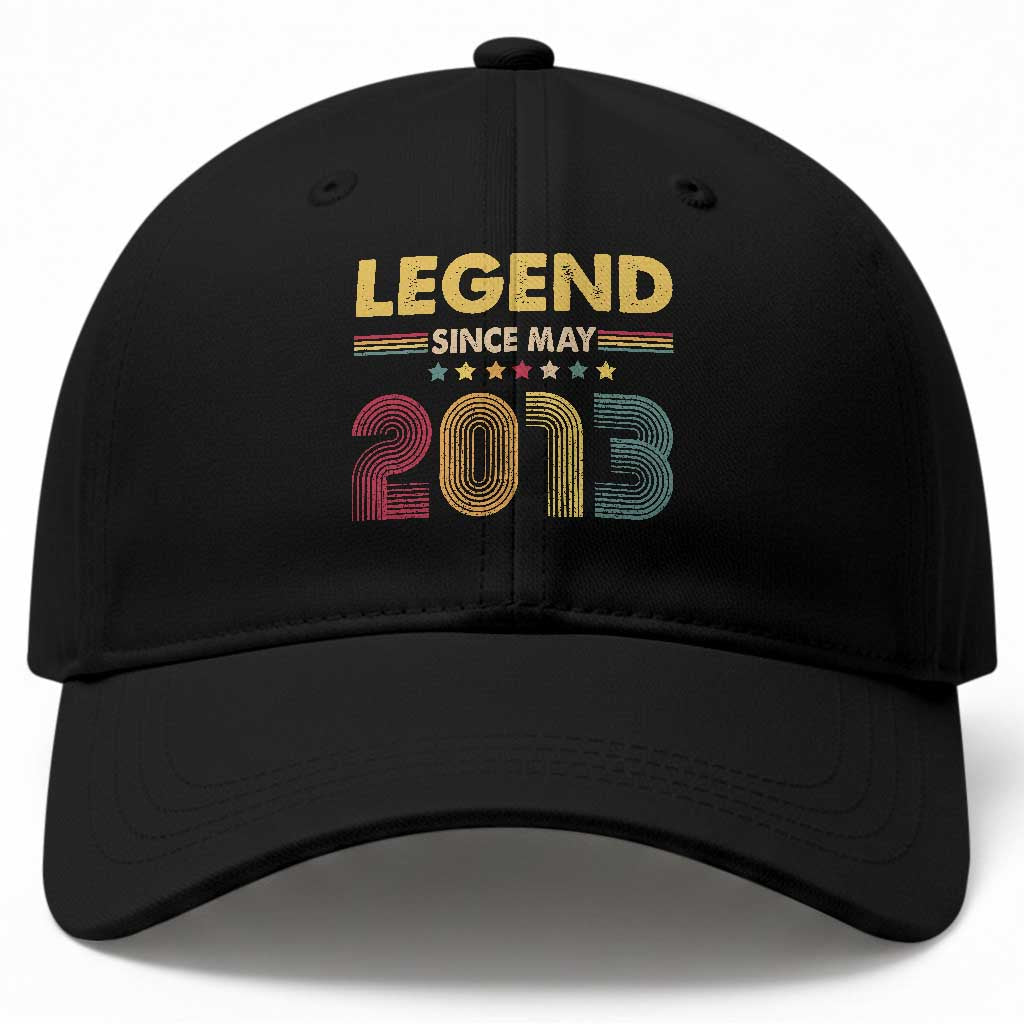 May 13th Birthday Baseball Cap Legends Since May 2013 Retro Bday TS11 Print Your Wear