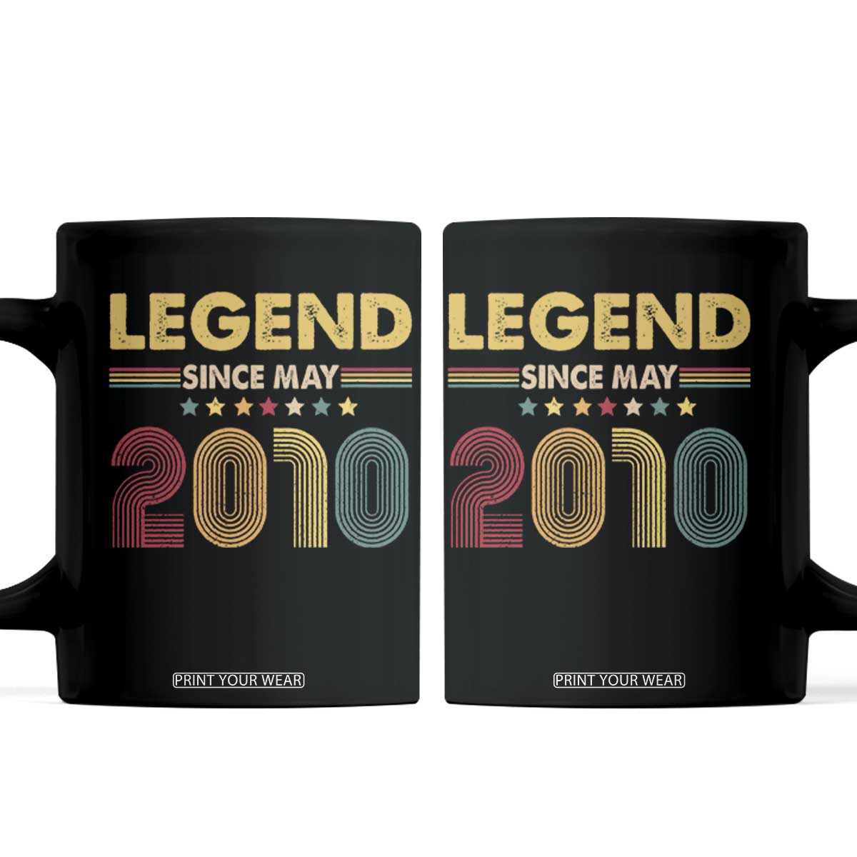 May 16th Birthday Coffee Mug Legends Since May 2010 Retro Bday TS11 Black Print Your Wear