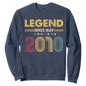 May 16th Birthday Sweatshirt Legends Since May 2010 Retro Bday TS11 Navy Print Your Wear