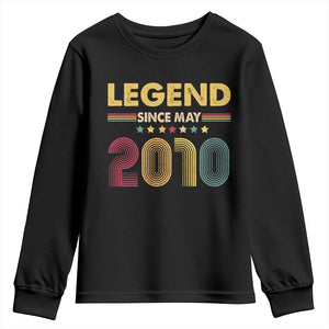 May 16th Birthday Youth Sweatshirt Legends Since May 2010 Retro Bday TS11 Black Print Your Wear