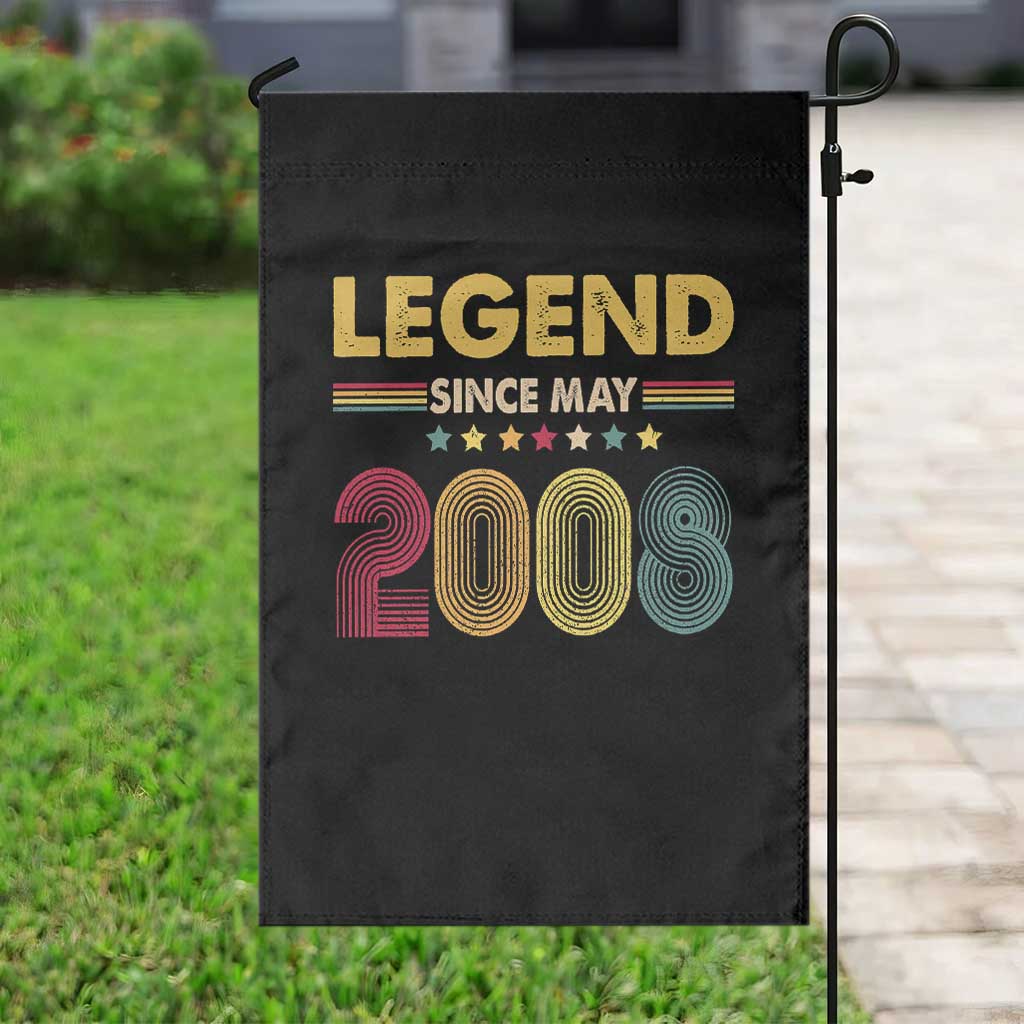 May 18th Birthday Garden Flag Legends Since May 2008 Retro Bday TS11 Print Your Wear