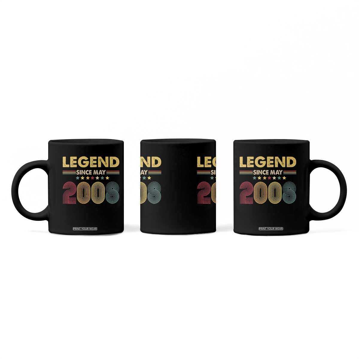 May 18th Birthday Coffee Mug Legends Since May 2008 Retro Bday TS11 Print Your Wear