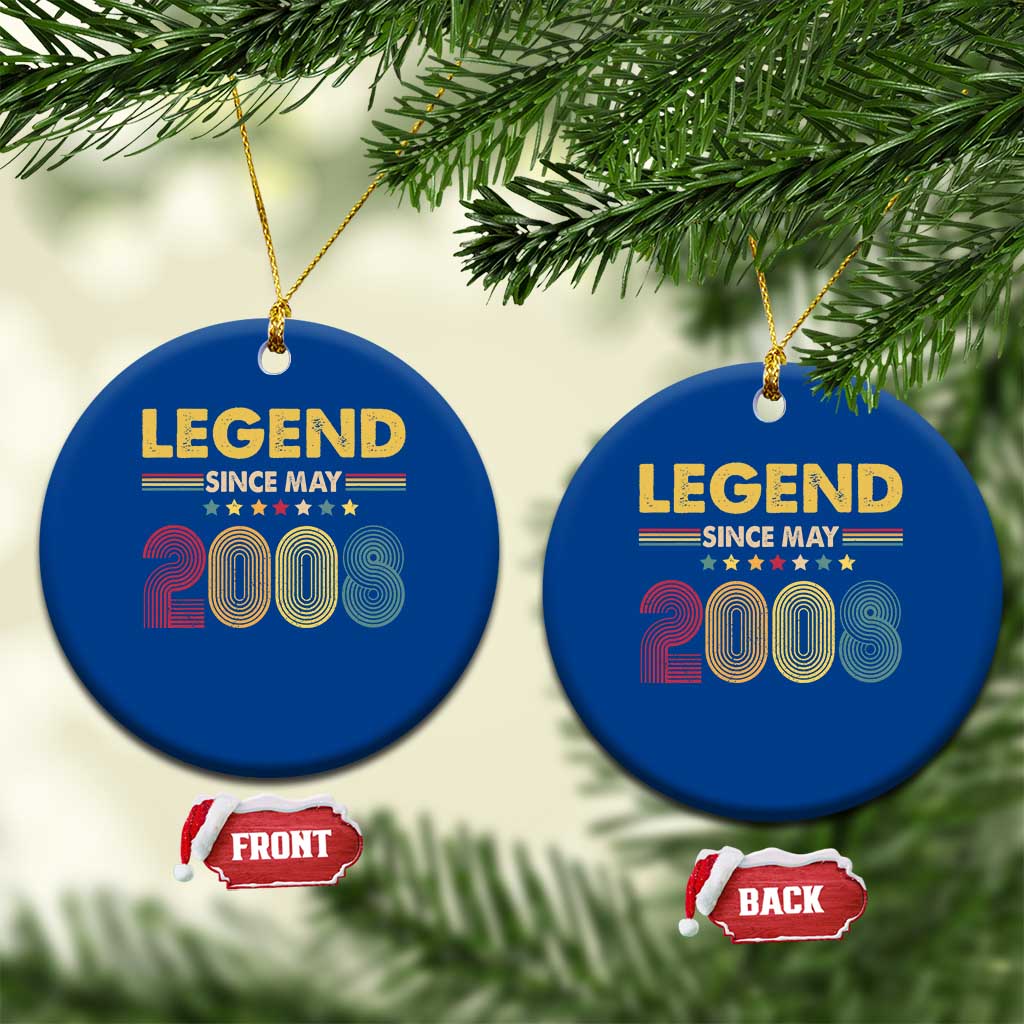 May 18th Birthday Ceramic Ornament Legends Since May 2008 Retro Bday TS11 1pc Blue Print Your Wear