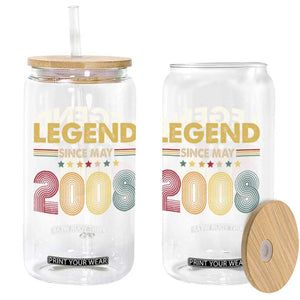 May 18th Birthday Glass Can Legends Since May 2008 Retro Bday TS11 Print Your Wear