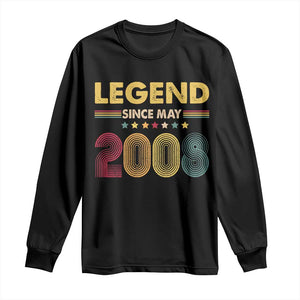 May 18th Birthday Long Sleeve Shirt Legends Since May 2008 Retro Bday TS11 Black Print Your Wear