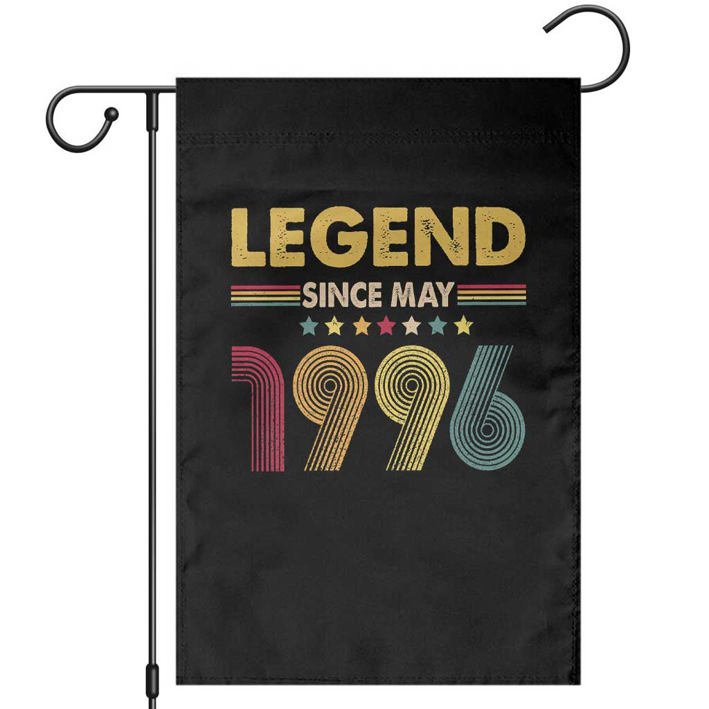 May 30th Birthday Garden Flag Legends Since May 1996 Retro Bday TS11 Black Print Your Wear