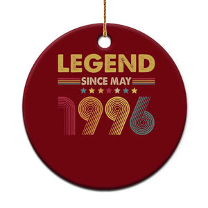 May 30th Birthday Ceramic Ornament Legends Since May 1996 Retro Bday TS11 1pc Red Print Your Wear