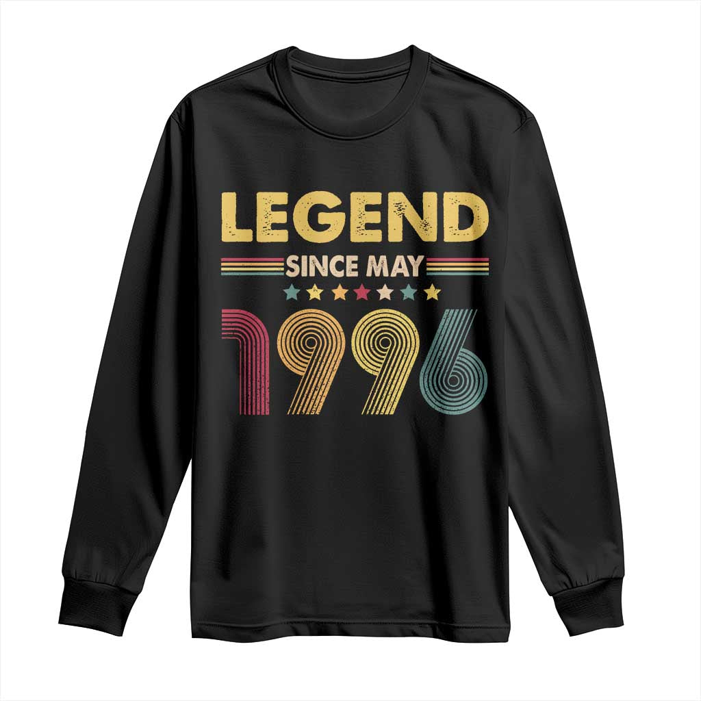 May 30th Birthday Long Sleeve Shirt Legends Since May 1996 Retro Bday TS11 Black Print Your Wear