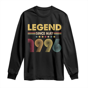 May 30th Birthday Long Sleeve Shirt Legends Since May 1996 Retro Bday TS11 Black Print Your Wear