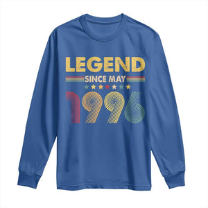 May 30th Birthday Long Sleeve Shirt Legends Since May 1996 Retro Bday TS11 Royal Blue Print Your Wear