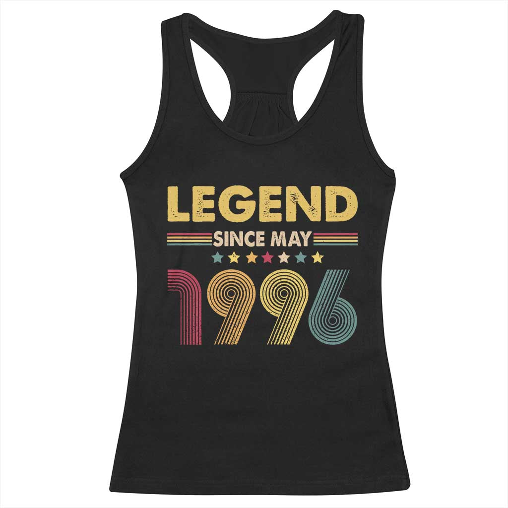 May 30th Birthday Racerback Tank Top Legends Since May 1996 Retro Bday TS11 Black Print Your Wear