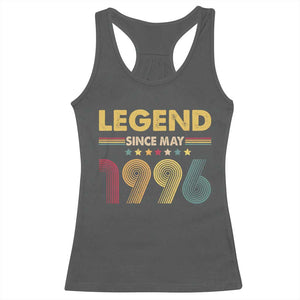May 30th Birthday Racerback Tank Top Legends Since May 1996 Retro Bday TS11 Dark Heather Print Your Wear