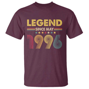 May 30th Birthday T Shirt Legends Since May 1996 Retro Bday TS11 Maroon Print Your Wear