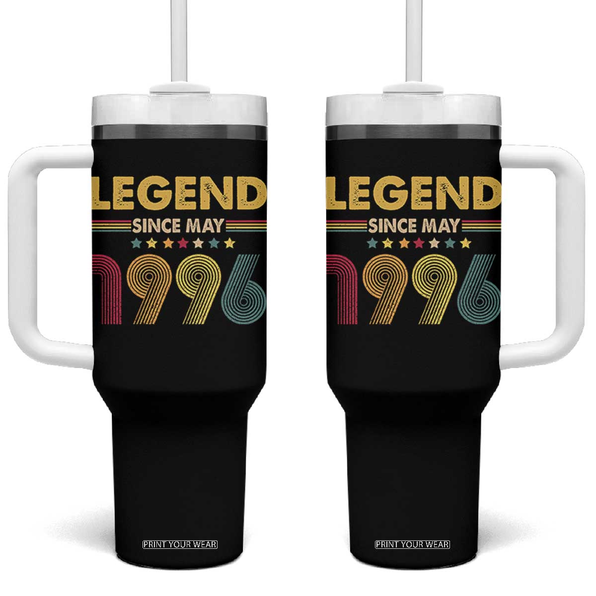 May 30th Birthday Tumbler With Handle Legends Since May 1996 Retro Bday TS11 One Size: 40 oz Black Print Your Wear