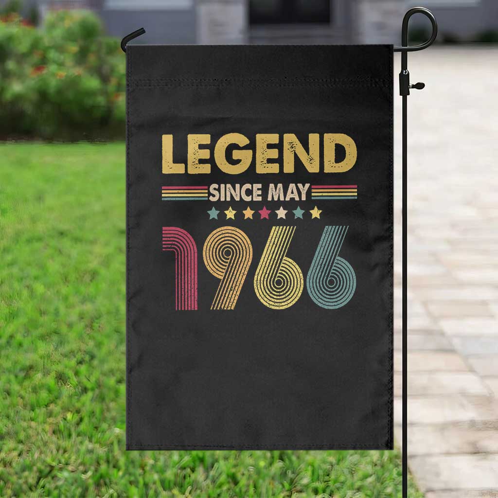May 60th Birthday Garden Flag Legends Since May 1966 Retro Bday TS11 Print Your Wear