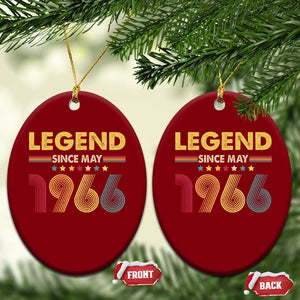 May 60th Birthday Ceramic Ornament Legends Since May 1966 Retro Bday TS11 Print Your Wear