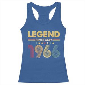 May 60th Birthday Racerback Tank Top Legends Since May 1966 Retro Bday TS11 Royal Blue Print Your Wear