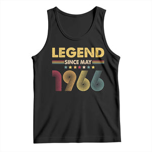 May 60th Birthday Tank Top Legends Since May 1966 Retro Bday TS11 Black Print Your Wear