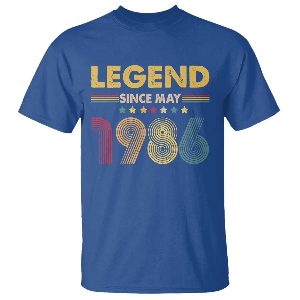 May 40th Birthday T Shirt Legends Since May 1986 Retro Bday TS11 Royal Blue Print Your Wear
