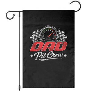 Dad Pit Crew Garden Flag Racing Family Matching Father's Day TS11 Black Print Your Wear