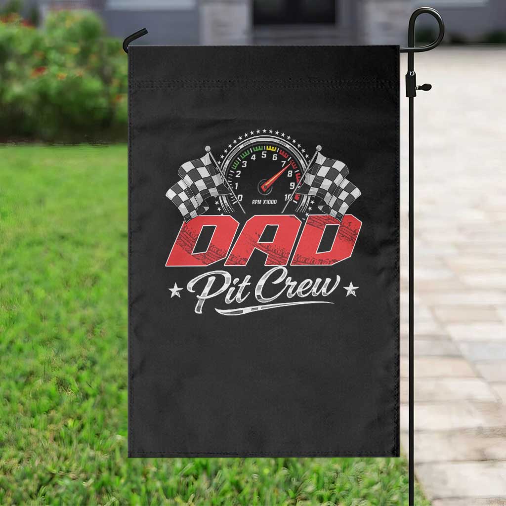 Dad Pit Crew Garden Flag Racing Family Matching Father's Day TS11 Print Your Wear