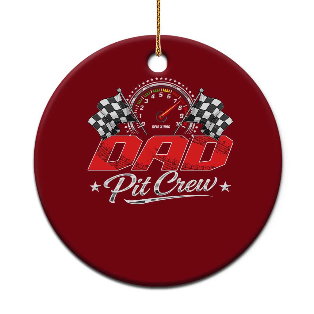 Dad Pit Crew Ceramic Ornament Racing Family Matching Father's Day TS11 1pc Red Print Your Wear