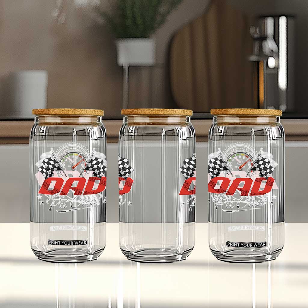Dad Pit Crew Glass Can Racing Family Matching Father's Day TS11 Print Your Wear