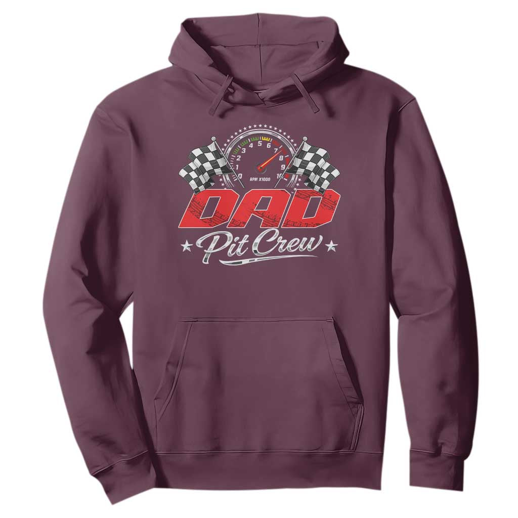 Dad Pit Crew Hoodie Racing Family Matching Father's Day TS11 Maroon Print Your Wear