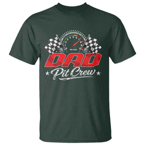 Dad Pit Crew T Shirt Racing Family Matching Father's Day TS11 Dark Forest Green Print Your Wear