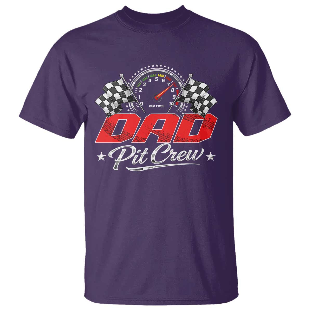 Dad Pit Crew T Shirt Racing Family Matching Father's Day TS11 Purple Print Your Wear
