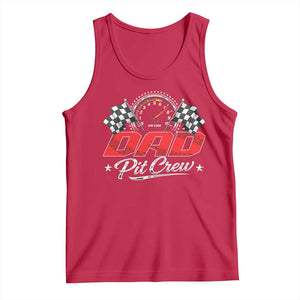 Dad Pit Crew Tank Top Racing Family Matching Father's Day TS11 Red Print Your Wear