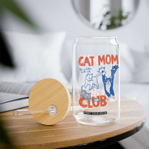 Cat Mom Club Glass Can Life is Better with Cats Mothers Day TS11 Print Your Wear