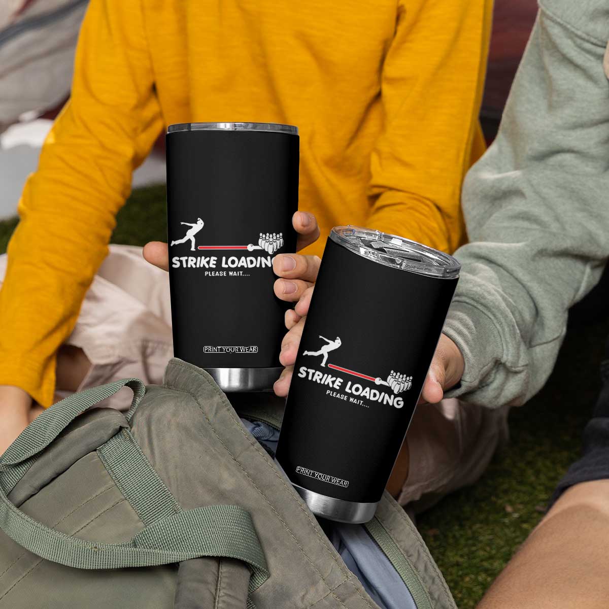 Funny Bowling Tumbler Cup Strike Loading Please Wait Ball Pin TS11 Print Your Wear
