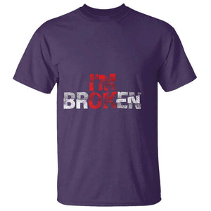 Invisible Illness T Shirt I'm OK I'm Broken TS11 Purple Print Your Wear