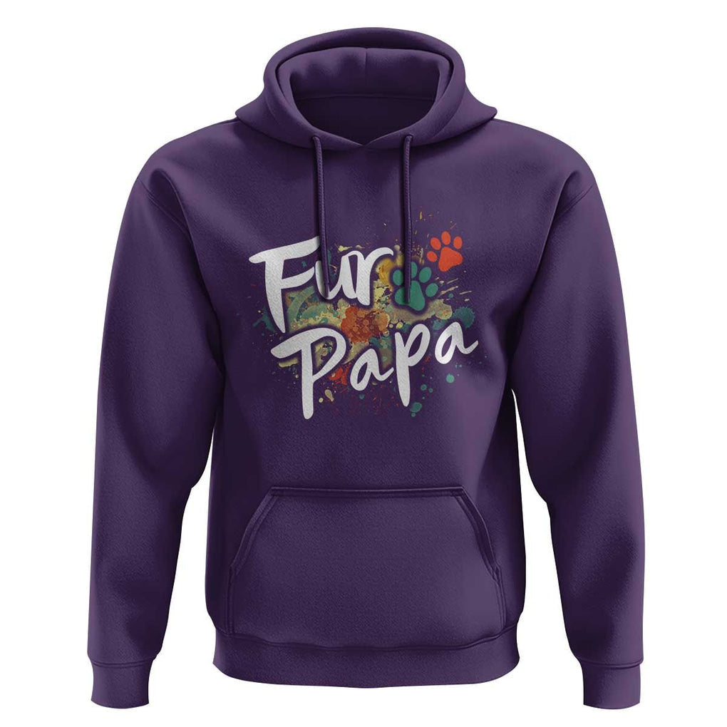 Fur Papa Hoodie Pet Lover Dog Dad Father's Day TS11 Purple Print Your Wear