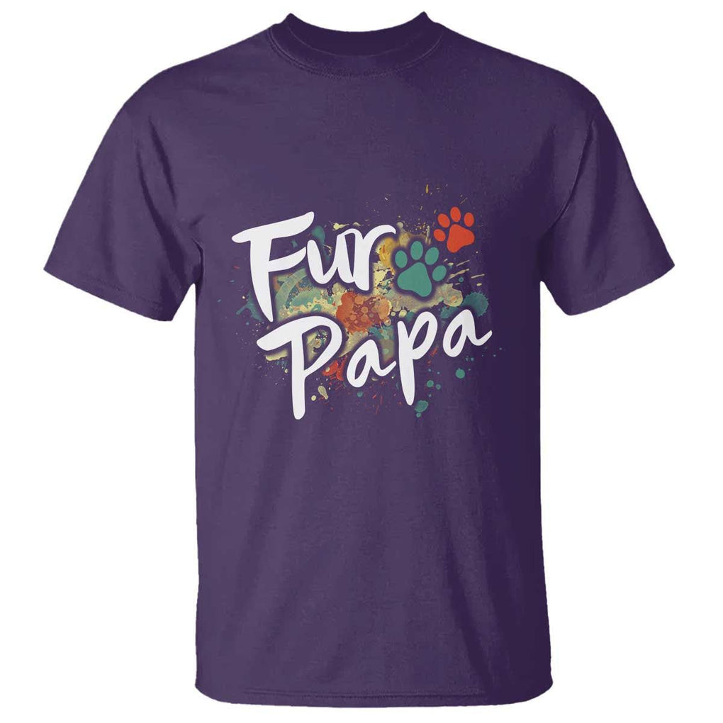Fur Papa T Shirt Pet Lover Dog Dad Father's Day TS11 Purple Print Your Wear