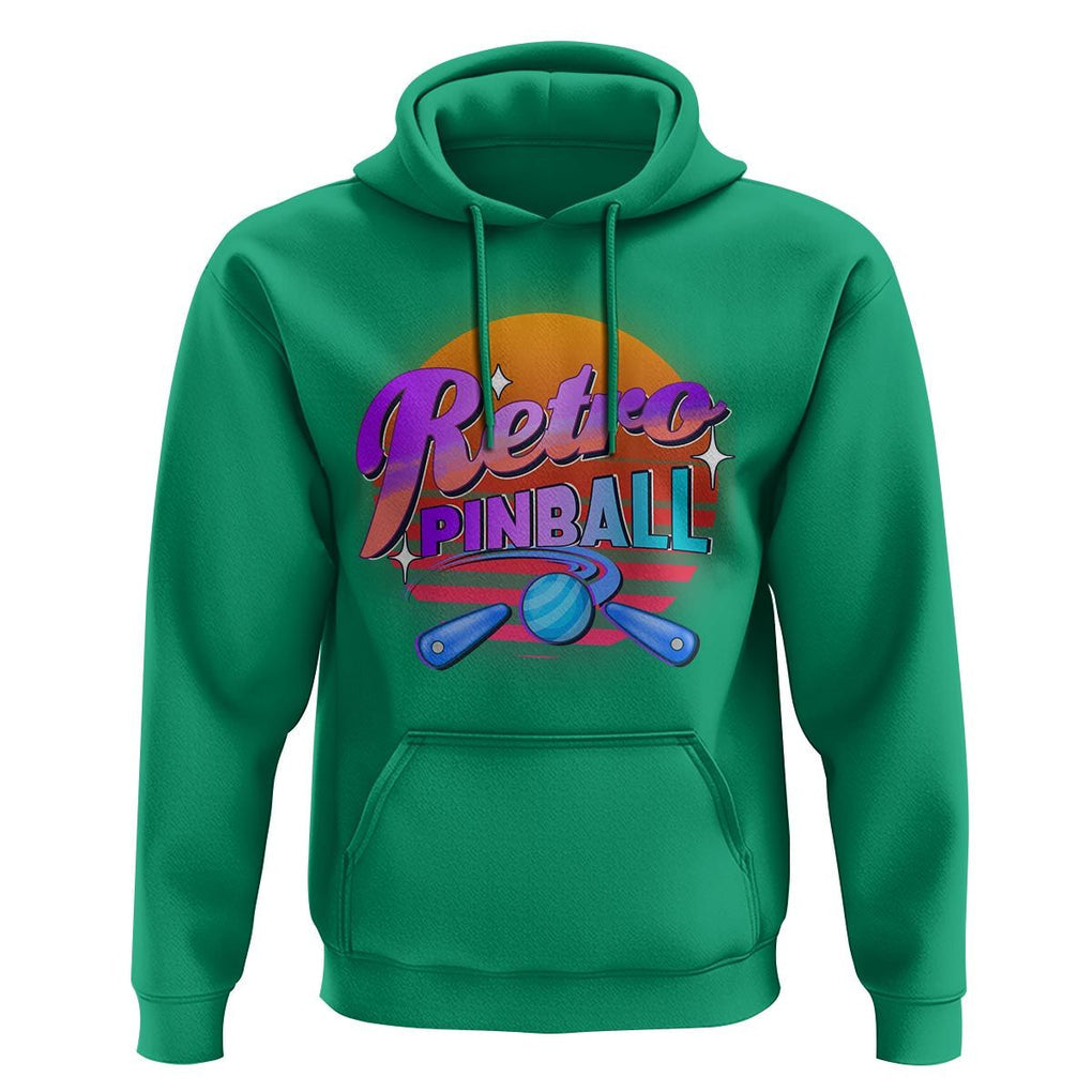 Retro Pinball Hoodie Machine Vintage Arcade Flippers Game TS11 Irish Green Print Your Wear