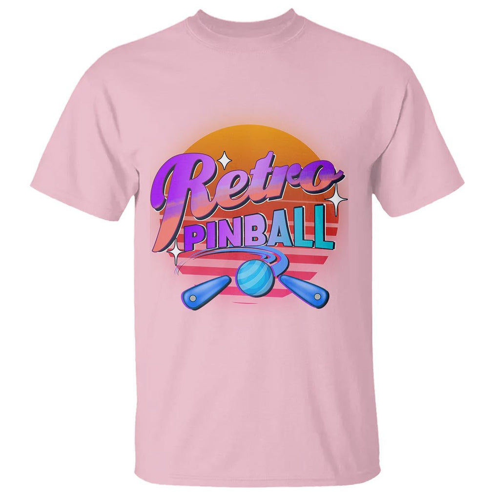 Retro Pinball T Shirt Machine Vintage Arcade Flippers Game TS11 Light Pink Print Your Wear