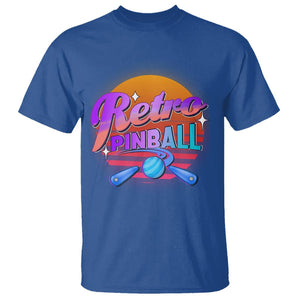 Retro Pinball T Shirt Machine Vintage Arcade Flippers Game TS11 Royal Blue Print Your Wear