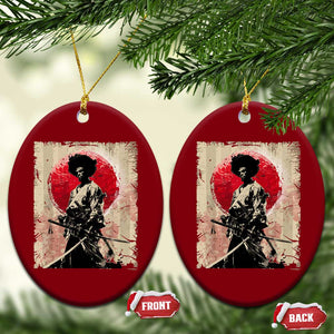 Funny African America Samurai Ceramic Ornament Japanese Art Black Warrior Fighter TS11 Print Your Wear