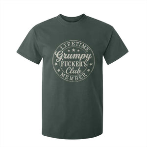 Grumpy Fucker's Club Lifetime Member T Shirt For Kid TS11 Dark Forest Green Print Your Wear