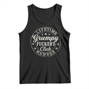 Grumpy Fucker's Club Lifetime Member Tank Top TS11 Black Print Your Wear