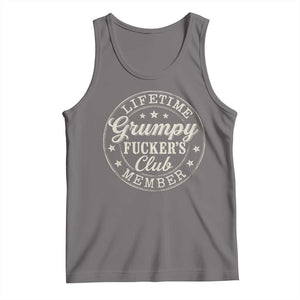 Grumpy Fucker's Club Lifetime Member Tank Top TS11 Deep Heather Print Your Wear